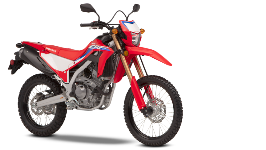 Honda CRF300L with accessories.