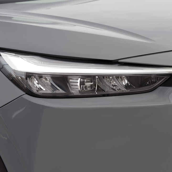 Close up of HR-V front headlight. 