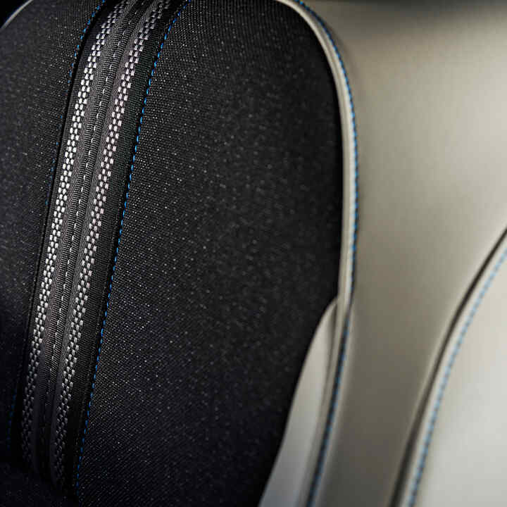 Close up of HR-V seat stitching detail. 