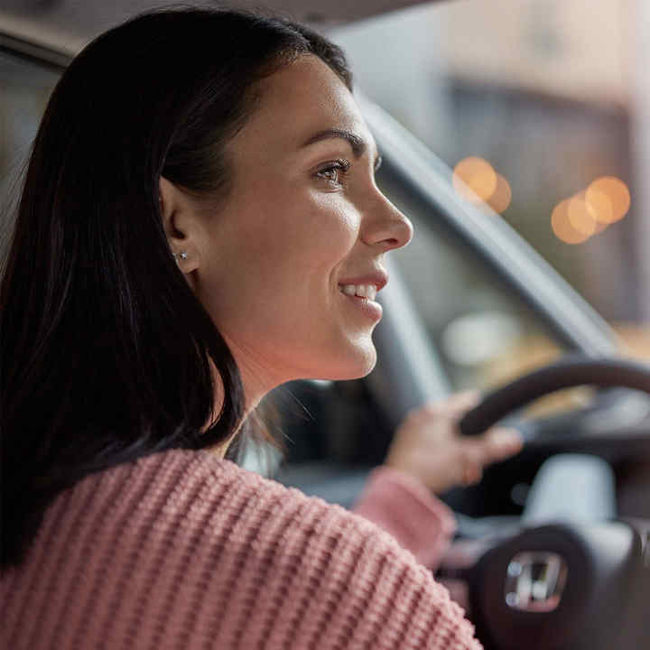 Close up of Lady in car