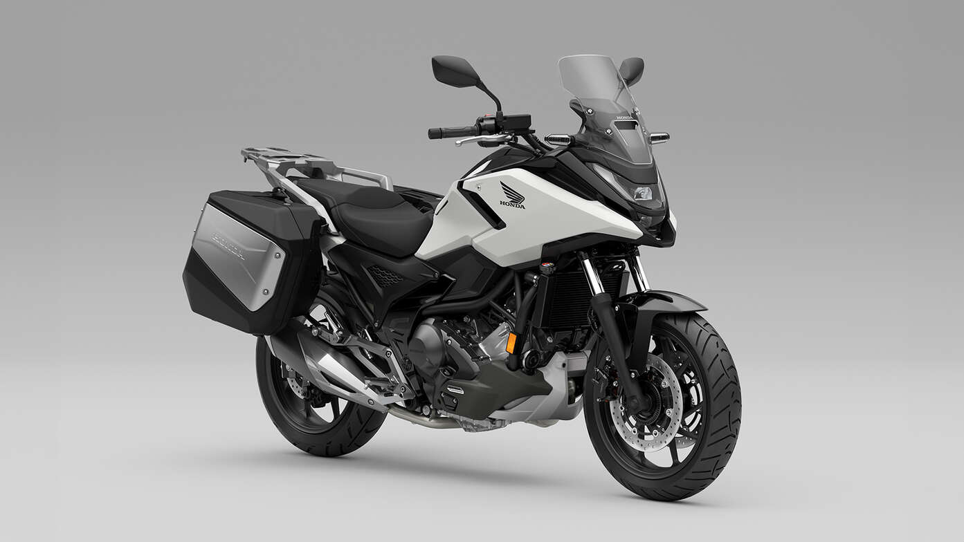 Honda NC750X motorcycle travel pack.