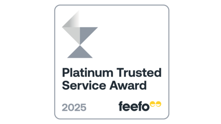 Feefo Platinum Trusted Service Award 2025